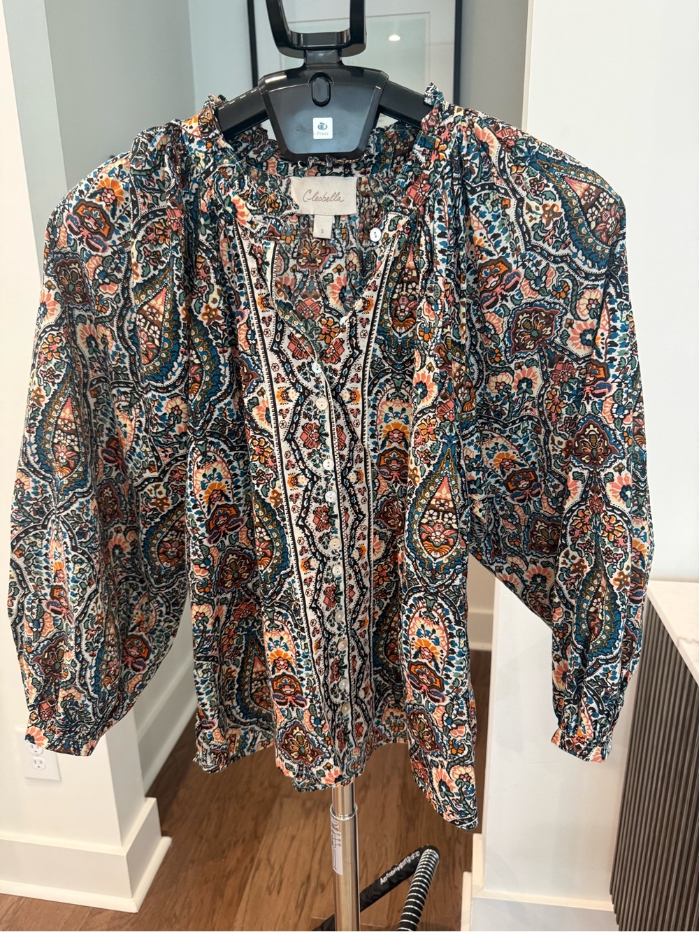 Cleobella Fabiola Paisley Button-Front Blouse in Multi-Color - Picture 2 of 2